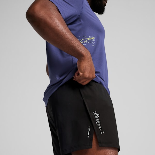 Knit 3" Split Running Shorts Men, PUMA Black, extralarge